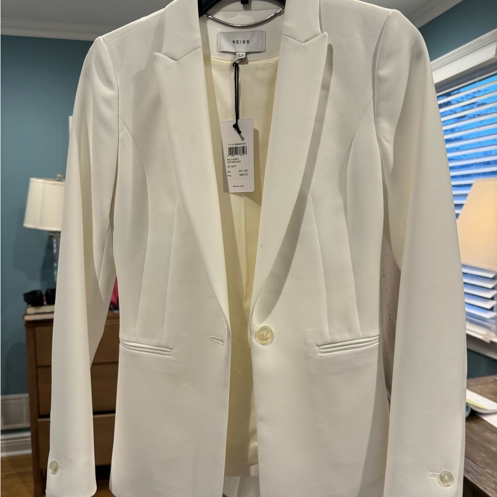 Reiss White crepe blazor